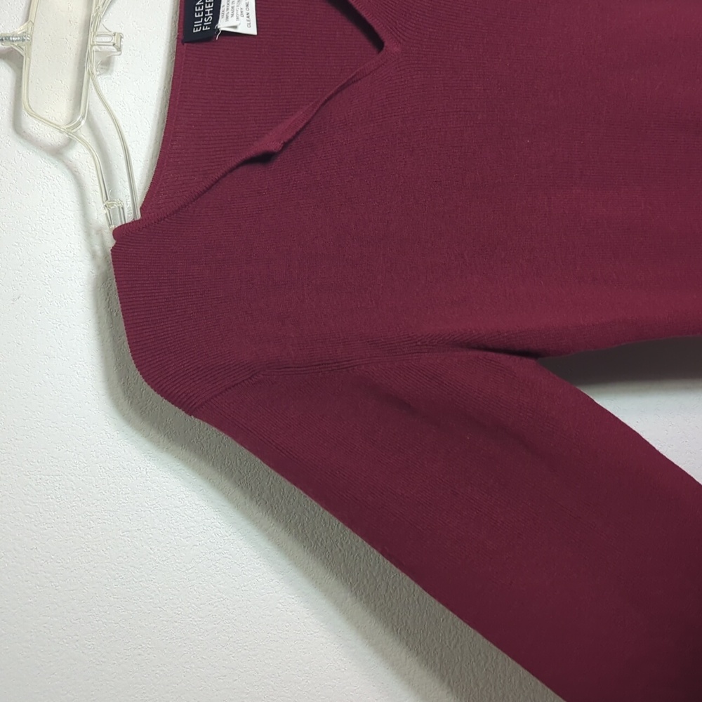 Eileen Fisher Womens Sweater Vintage 90s 100% Wool Hong Kong Quiet Luxury Small - Picture 4 of 8